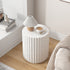 Contemporary Creative Cream Spot Cylinder Cement Side Table 1 - Tier For Living Room