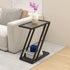 Modern Minimalist Iron Glass Geometry Side Table 2 - Tier For Living Room