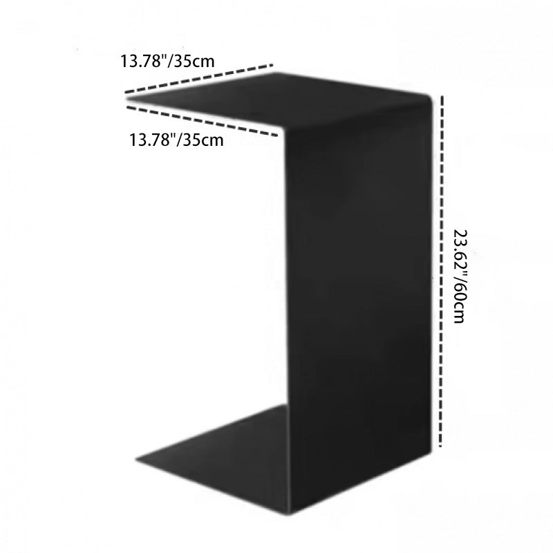 Modern Minimalist Geometry Steel Plate End Table 2 - Tier For Living Room