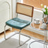 Contemporary Boho Rattan Leather Stainless Steel Dining Chair Backrest Armless For Dining Room