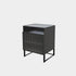 Modern Simplicity Cube Square Iron Glass Nightstand 3 - Cabinet For Bedroom