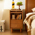 Contemporary Retro Cherry Wood Nightstand 1 - Cabinet For Bedroom