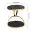 Contemporary Nordic Round Stainless Steel Glass Side Table 2 - Tier For Living Room