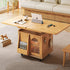 Contemporary Creative Solid Wood Glass Carbon Steel Coffee Table 2 - Cabinet For Living Room