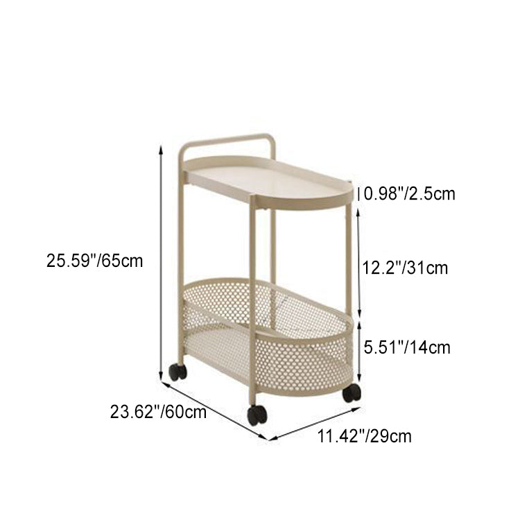 Modern Simplicity Iron Stainless Steel Side Table 2 - Tier For Living Room