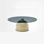 Contemporary Creative Glass Carbon Steel Coffee Table 1 - Tier For Living Room