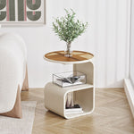 Contemporary Nordic Geometry Iron Glass Side Table 3 - Tier For Living Room