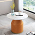 Contemporary Nordic Round Sintered Stone Leather Solid Wood Coffee Table 1 - Tier For Living Room