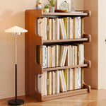 Contemporary Simplicity Square Bamboo Medium Density Fiberboard Storage Cabinets Bookshelf 3/4 - Tier For Study