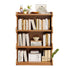 Contemporary Simplicity Square Bamboo Medium Density Fiberboard Storage Cabinets Bookshelf 3/4 - Tier For Study
