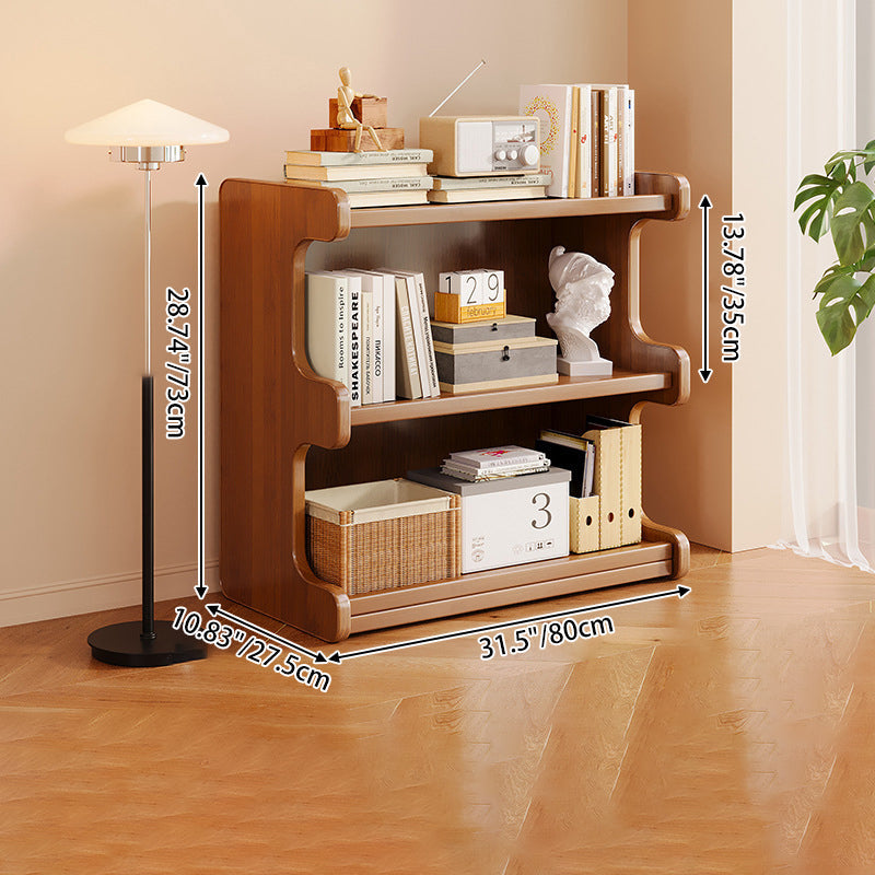 Contemporary Simplicity Square Bamboo Medium Density Fiberboard Storage Cabinets Bookshelf 3/4 - Tier For Study