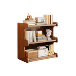 Contemporary Simplicity Square Bamboo Medium Density Fiberboard Storage Cabinets Bookshelf 3/4 - Tier For Study