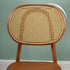 Contemporary Scandinavian Square Rubberwood Rattan Dining Chair Backrest For Dining Room