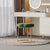 Modern Minimalist Floral Velvet Steel Frame Vanity Stool For Bedroom