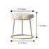 Modern Minimalist Floral Velvet Steel Frame Vanity Stool For Bedroom