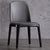 Contemporary Nordic Square Leather Solid Wood Dining Chair Curved Backrest For Dining Room