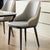 Contemporary Nordic Square Upholstered Leather Carbon Steel Dining Chair Mezzanine Backrest For Dining Room