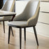 Contemporary Nordic Square Upholstered Leather Carbon Steel Dining Chair Mezzanine Backrest For Dining Room