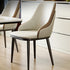 Contemporary Nordic Square Upholstered Leather Carbon Steel Dining Chair Mezzanine Backrest For Dining Room
