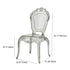 Modern Minimalist Wedding Square Carved Acrylic Plastic Dining Chair Backrest For Dining Room