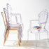 Modern Minimalist Wedding Square Carved Acrylic Plastic Dining Chair Backrest For Dining Room