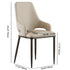 Contemporary Scandinavian Curved Square Leather Carbon Steel Chair Backrest Armrest For Living Room