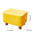 Contemporary Creative Rectangular Leather Wood Footstool Backless Armless For Living Room