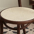 Contemporary Nordic Round Rattan Wood Fabric Chair Backrest Armless For Living Room