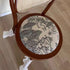 Contemporary Nordic Round Rattan Wood Fabric Chair Backrest Armless For Living Room