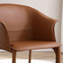 Contemporary Scandinavian Square Leather Steel Chair Backrest Armrest For Living Room