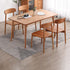 Contemporary Scandinavian Rectangular Wood Chair Backrest Armless For Dining Room