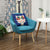 Contemporary Scandinavian Rectangular Fabric Wood Chair Backrest Armrest For Living Room