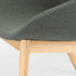 Contemporary Nordic Rectangular Wood Iron Fabric Chair Backrest Armrest For Living Room
