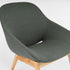 Contemporary Nordic Rectangular Wood Iron Fabric Chair Backrest Armrest For Living Room