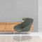 Contemporary Nordic Rectangular Wood Iron Fabric Chair Backrest Armrest For Living Room