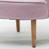 Modern Minimalist Square Wood Fabric Accent Chair Backrest Armrest For Living Room