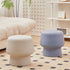 Contemporary Nordic Round Plastic Footstool Backless Armless For Living Room