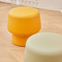 Contemporary Nordic Round Plastic Footstool Backless Armless For Living Room