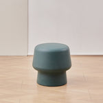 Contemporary Nordic Round Plastic Footstool Backless Armless For Living Room