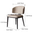 Contemporary Nordic Square Leather Steel Chair Backrest Armless For Living Room