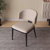 Contemporary Nordic Square Leather Steel Chair Backrest Armless For Living Room