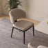 Contemporary Nordic Square Leather Steel Chair Backrest Armless For Living Room