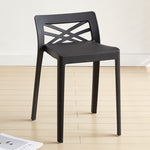 Contemporary Creative Rectangular Plastic Chair Backless Armless For Living Room