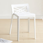 Contemporary Creative Rectangular Plastic Chair Backless Armless For Living Room