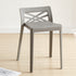 Contemporary Creative Rectangular Plastic Chair Backless Armless For Living Room