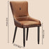 Contemporary Nordic Square Leather Upholstered Carbon Steel Legs Dining Chair Backrest For Dining Room