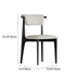 Contemporary Scandinavian Square Wood Leather Upholstered Dining Chair Backrest For Dining Room