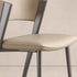 Contemporary Luxury Semi-Arc Nappa Leather Carbon Steel Chair Backrest For Living Room