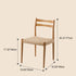 Traditional Vintage Square Wood Cowhide Rope Dining Chair Backrest For Dining Room