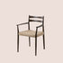 Traditional Vintage Square Wood Cowhide Rope Dining Chair Backrest For Dining Room